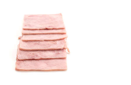 pork ham on white backgroundの写真素材