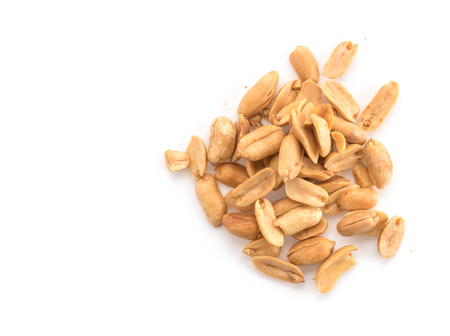 roast nuts on white background