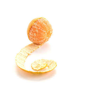 fresh orange on white backgroundの写真素材