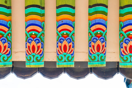 Gyeongbokgung Palace Beautiful Traditional Architecture in Seoul, Korea - Boost up color Processing