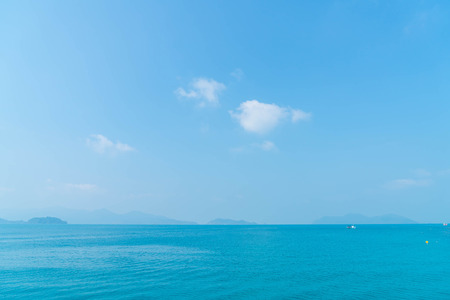 sky and sea - boost up color processingの写真素材