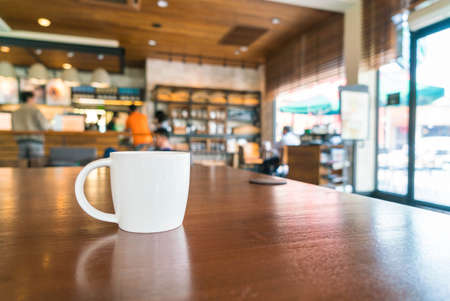 Coffee cup in coffee shopの写真素材