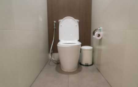 abstract blur empty toilet for background