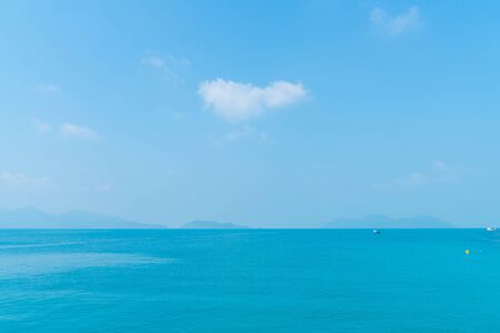 sky and sea - boost up color processingの写真素材