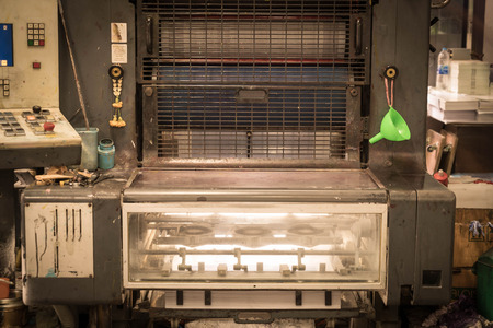 old printing machine - vintage effect filterの写真素材