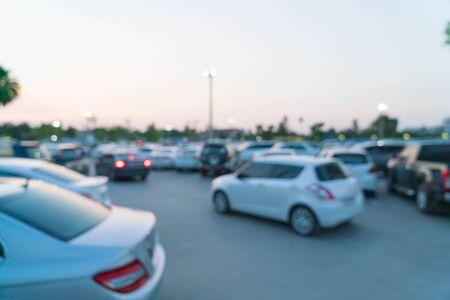abstract blur parking car for backgroundの写真素材