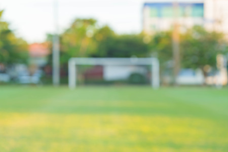 abstract blur green soccer fieldの写真素材