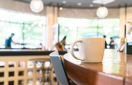 Coffee cup in coffee shopの写真素材