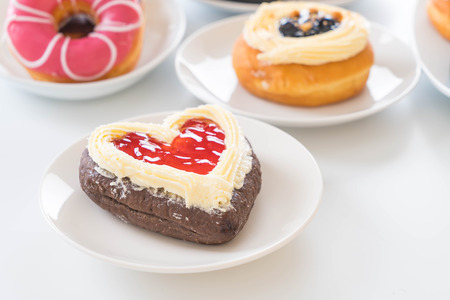 Fresh donut served on the tableの写真素材