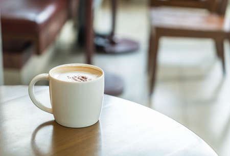 Coffee cup in coffee shopの写真素材