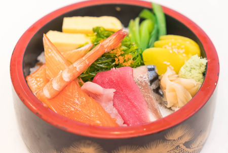 Freshness Japanese sushi bowl - japanese food styleの写真素材