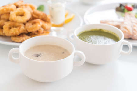 mushroom soupの写真素材