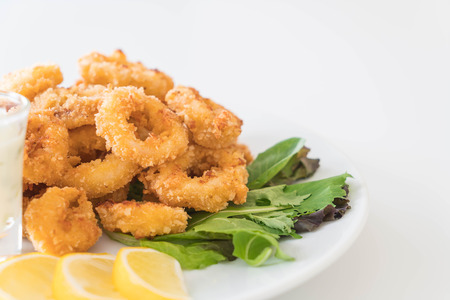 fried squid (calamari rings)の写真素材