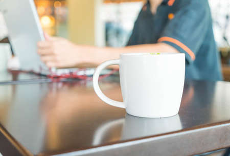 Coffee cup in coffee shopの写真素材