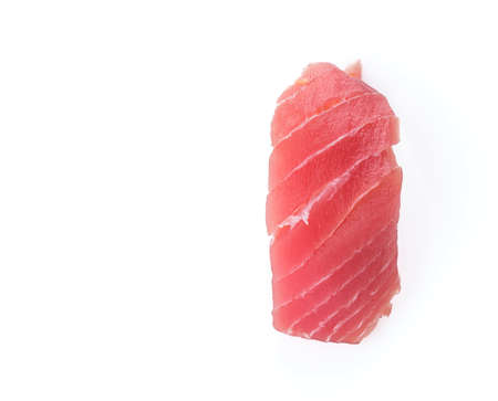 tuna sushi on white backgroundの写真素材