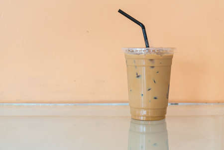 iced coffee in coffee shopの写真素材