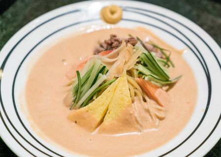 Hiyashi Chuka , Japanese Cold Noodles Saladの写真素材