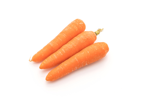 baby carrots on white backgroundの写真素材