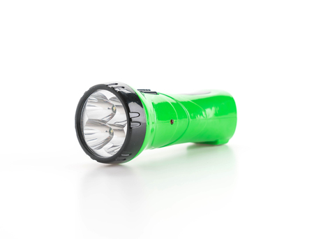 Flashlight on white backgroundの写真素材