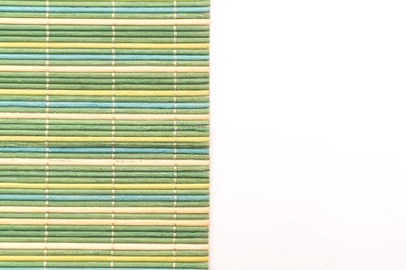 Background of the bamboo surface of mat with white background