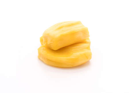 fresh jackfruit on white backgroundの写真素材