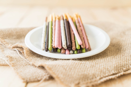 biscuit stick with mixed flavoredの写真素材