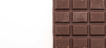 chocolate bars on white background