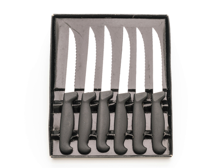 knife in box on white