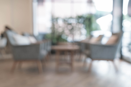 abstract blur empty chair in cafe' -  vintage effect filter