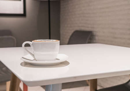 Coffee cup in coffee shopの写真素材