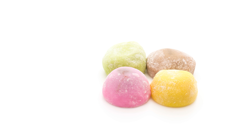 dessert mochi on white backgroundの写真素材