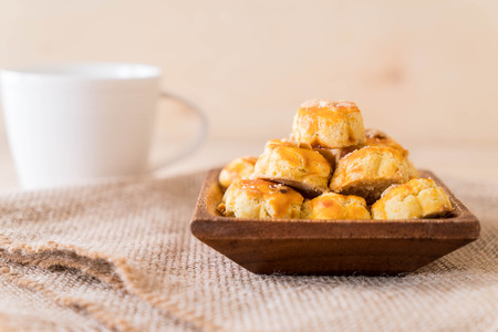 durian cookies on white plate - dessert