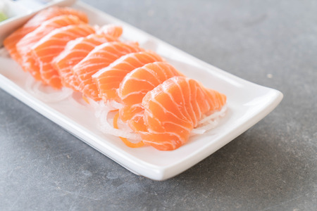 Salmon raw sashimi - japanese foodの写真素材