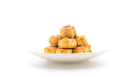 durian cookies on white backgroundの写真素材