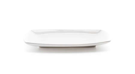 empty plate on white backgroundの写真素材