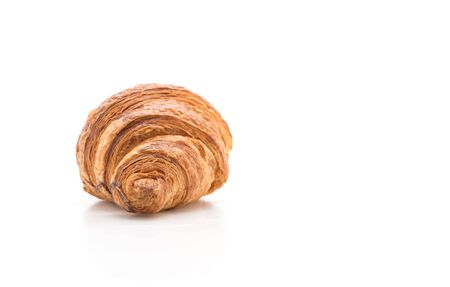 butter croissant on white backgroudの写真素材