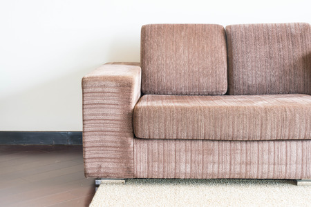Beautiful pillow on sofa decoration in living room interior