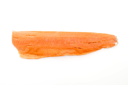 Fresh Salmon on white background