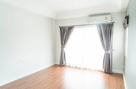 Curtain interior decoration in living room with sunlightのeditorial素材