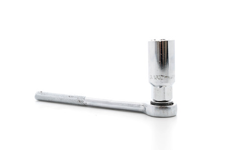 socket wrench on white background