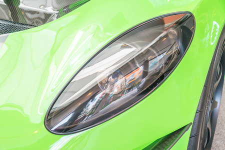 Selective focus point on Headlight lamp carの写真素材