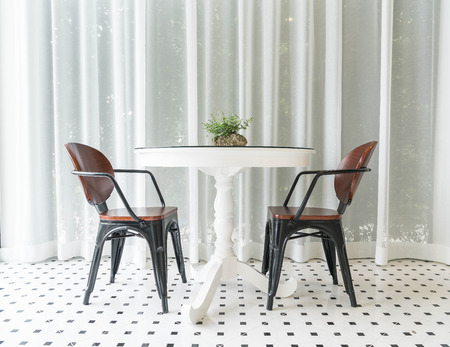 empty dining table interior decoration in dinning room