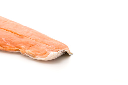 Fresh Salmon on white backgroundの写真素材