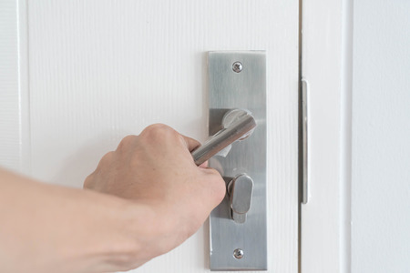 Modern door handle interior decoration in roomの写真素材
