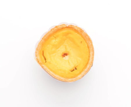 egg tart on white background