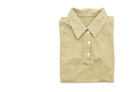 shirt. folded t-shirt on white backgroundの写真素材