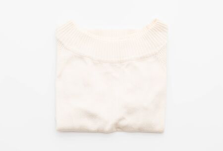 shirt. folded t-shirt on white backgroundの写真素材