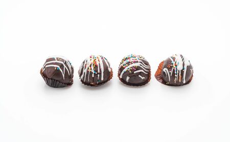 fancy chocolate ball on white background