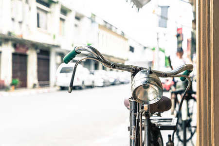 Old antique vintage bicycle - vintage effect style pictures , selective focus pointの写真素材