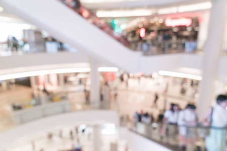 Abstract blur beautiful luxury shopping mall and retails store interior for backgroundの写真素材